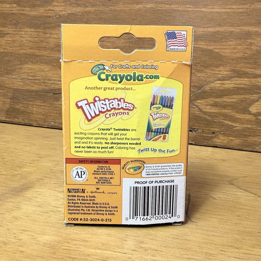 TWO Retired Dandelion Included Crayola 24 Count Box Crayons Binney Smith 2006 - Picture 2 of 6